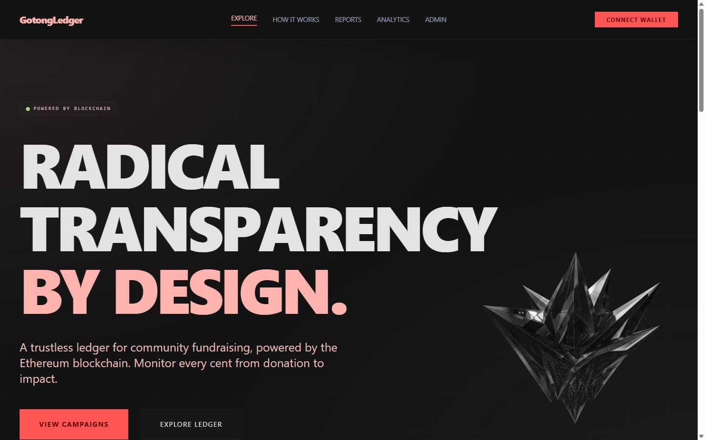 GotongLedger — Radical transparency by design